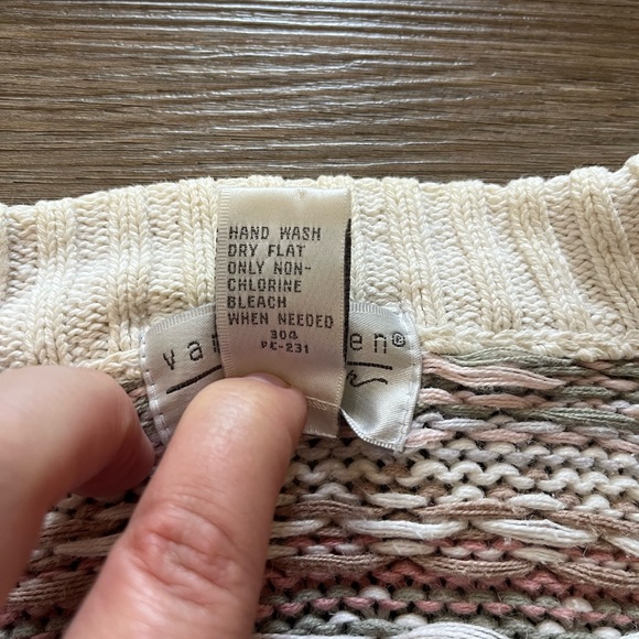 Vintage Van Heusen For Her Chunky Cable Knit Multicolor Cardigan Large - Picture 4 of 6